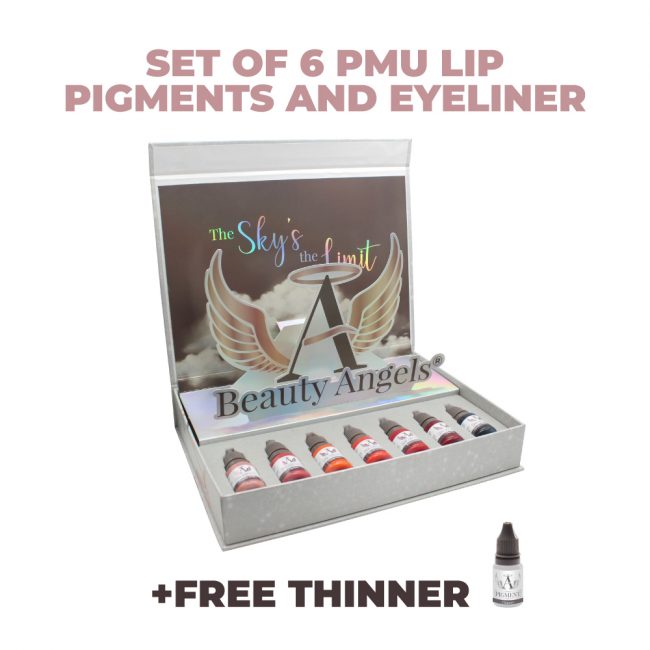 PMU Lip Pigment Set of 6 and Eyeliner